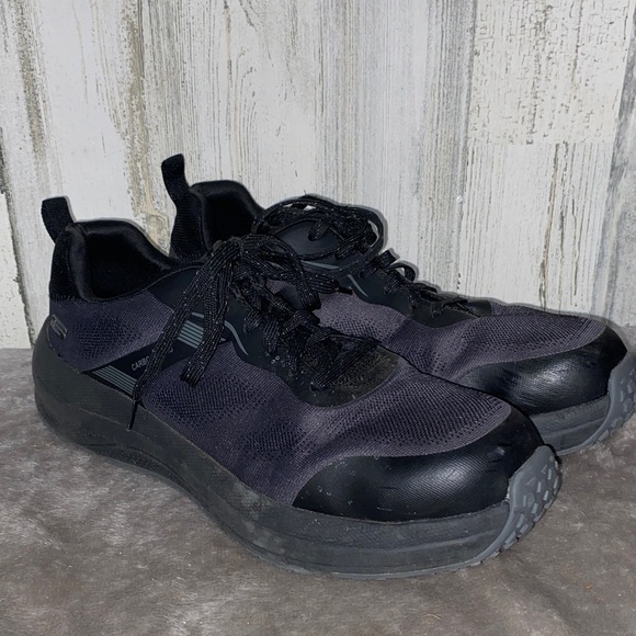 1114 Skechers Carbon Nano Black Steel Toe Sneakers - Picture 8 of 9